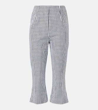 Gingham cotton poplin capri pants | Faithfull