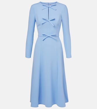 Bow-detail crêpe midi dress  | Carolina Herrera