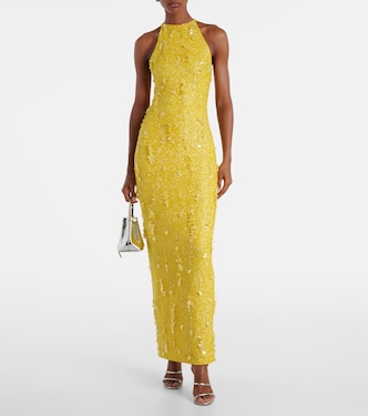 Robe Mimosa mit Pailletten | Clio Peppiatt