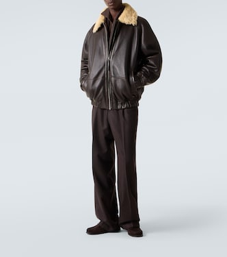Bombardier leather bomber jacket | Jacquemus