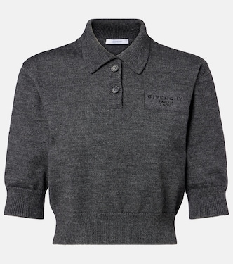 Cropped wool and alpaca polo sweater | Givenchy