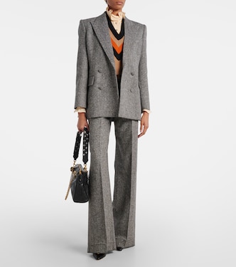 Pantaloni a gamba larga in misto lana | Valentino