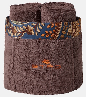 Set Giano aus vier Gästehandtüchern und Korb | Etro