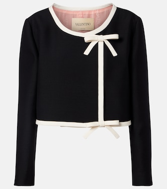Crepe Couture bow-detail cropped jacket | Valentino