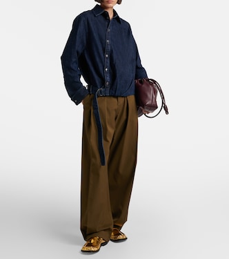 Gathered denim shirt | Loewe