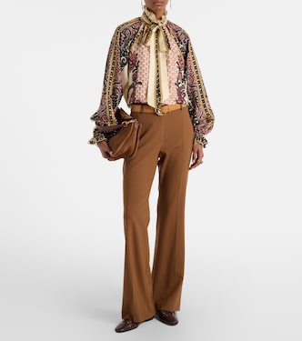 Printed silk twill blouse | Etro