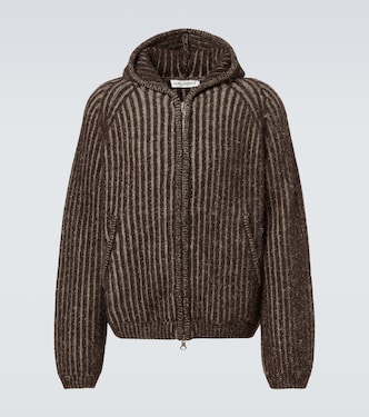 Level ribbed-knit wool zip-up hoodie | Our Legacy