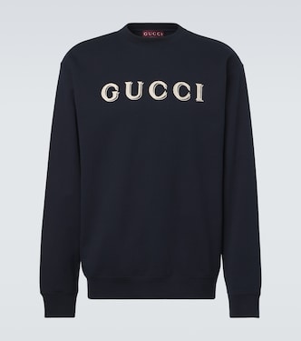Logo cotton jersey sweatshirt | Gucci