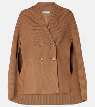 Agenzia double-breasted virgin wool cape | Max Mara