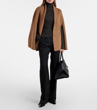 Agenzia double-breasted virgin wool cape | Max Mara