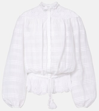 Polly lace and cotton blouse | Marant Etoile