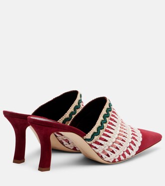 Alo 70 embroidered suede mules | Manolo Blahnik