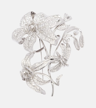 Floral crystal-embellished brooch | Gucci