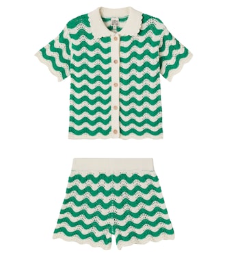 Cotton Ninon top and Nine shorts set | Bonton