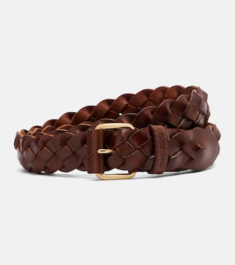 Braided leather belt | Miu Miu