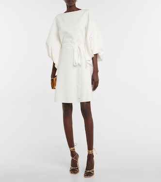 Bridal puff-shoulder crêpe minidress | Roksanda