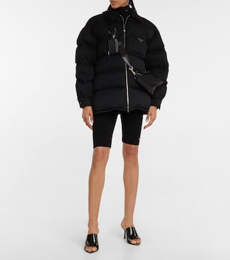 Giacca trapuntata in lana con logo | Prada