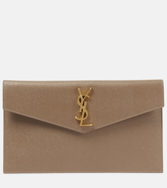 Uptown leather clutch | Saint Laurent