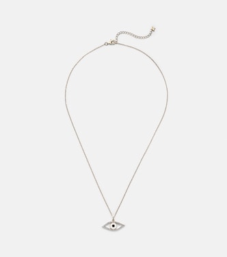 Collana Eye of Protection in oro 14kt con diamanti | Mateo
