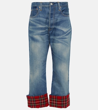 Jeans boyfriend a cuadros con tiro medio | Junya Watanabe