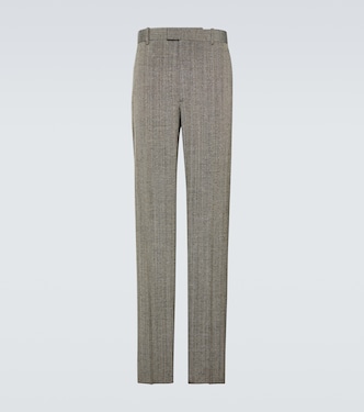 Knotted mélange straight pants | Bottega Veneta
