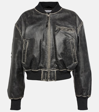 Bomber cropped in pelle | Acne Studios