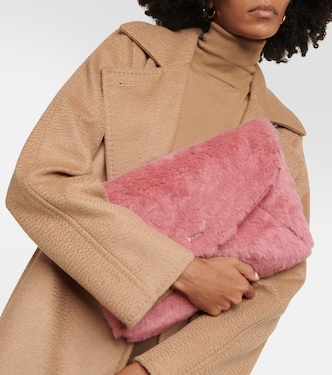 Alpaca, wool, and silk teddy clutch | Max Mara