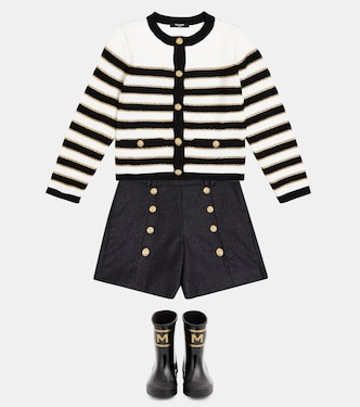 Short en laine à ornements | Balmain Kids