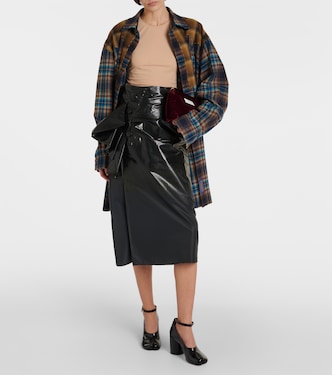 Falda midi drapeada de tiro alto | Maison Margiela