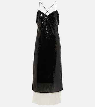 Abito midi in organza con paillettes | Xu Zhi