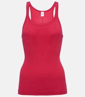 Tank top in jersey di cotone a coste | Re/Done