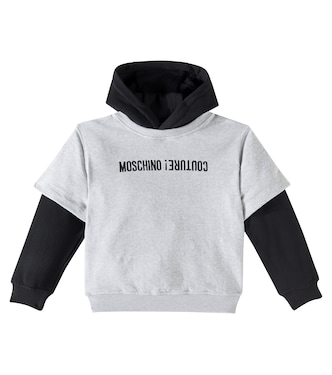 Felpa in cotone a strati con logo | Moschino Kids