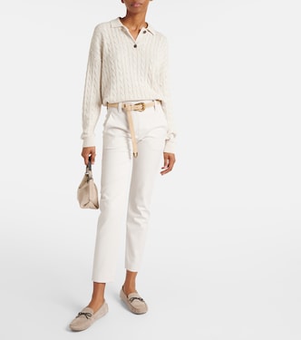 Cotton-blend slim pants | Brunello Cucinelli