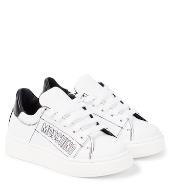 Sneakers in pelle con logo | Moschino Kids