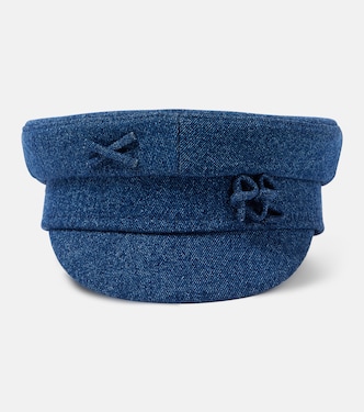 Embellished denim newsboy cap | Ruslan Baginskiy