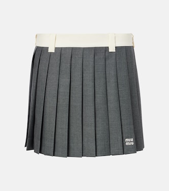 Minirock aus Schurwolle | Miu Miu