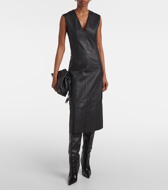 Robe midi Kosma en cuir | Joseph