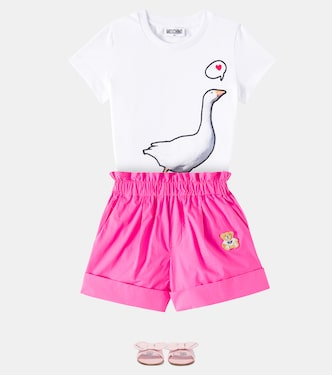 Pantoletten aus Leder | Moschino Kids
