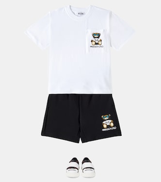T-shirt e shorts Teddy Bear in cotone | Moschino Kids