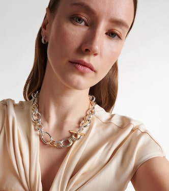 Collana DY Mercer™ in argento sterling e oro18kt con diamanti | David Yurman