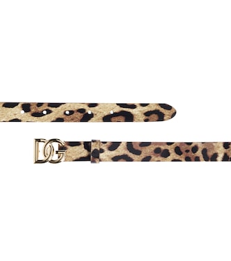 DG leopard-print leather belt | Dolce&Gabbana Kids