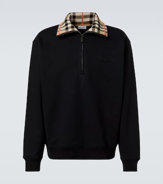Felpa in jersey di cotone Burberry Check | Burberry