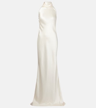 Bridal Chilton halterneck satin gown | Ralph Lauren Collection