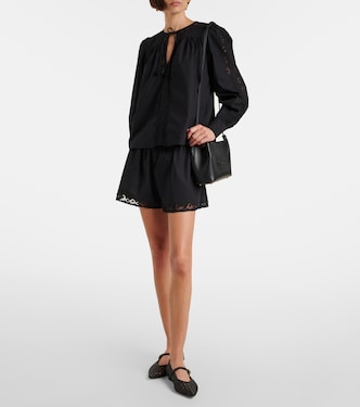 Elowen embroidered cotton poplin shorts | Ulla Johnson