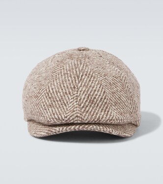 Wool and alpaca wool-blend newsboy cap | Brunello Cucinelli