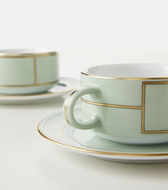 Diva set of 2 porcelain teacups and saucers  | Ginori 1735