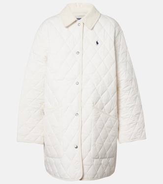 Logo quilted corduroy-trimmed coat | Polo Ralph Lauren
