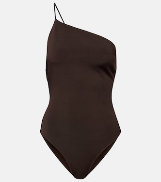 One-shoulder satin bodysuit | Saint Laurent