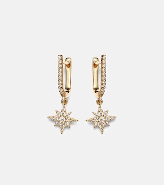 Northern Star 14kt gold drop earrings with diamonds | Stone and Strand