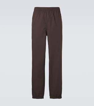 Pantalones tapered de sarga de algodón | Miu Miu